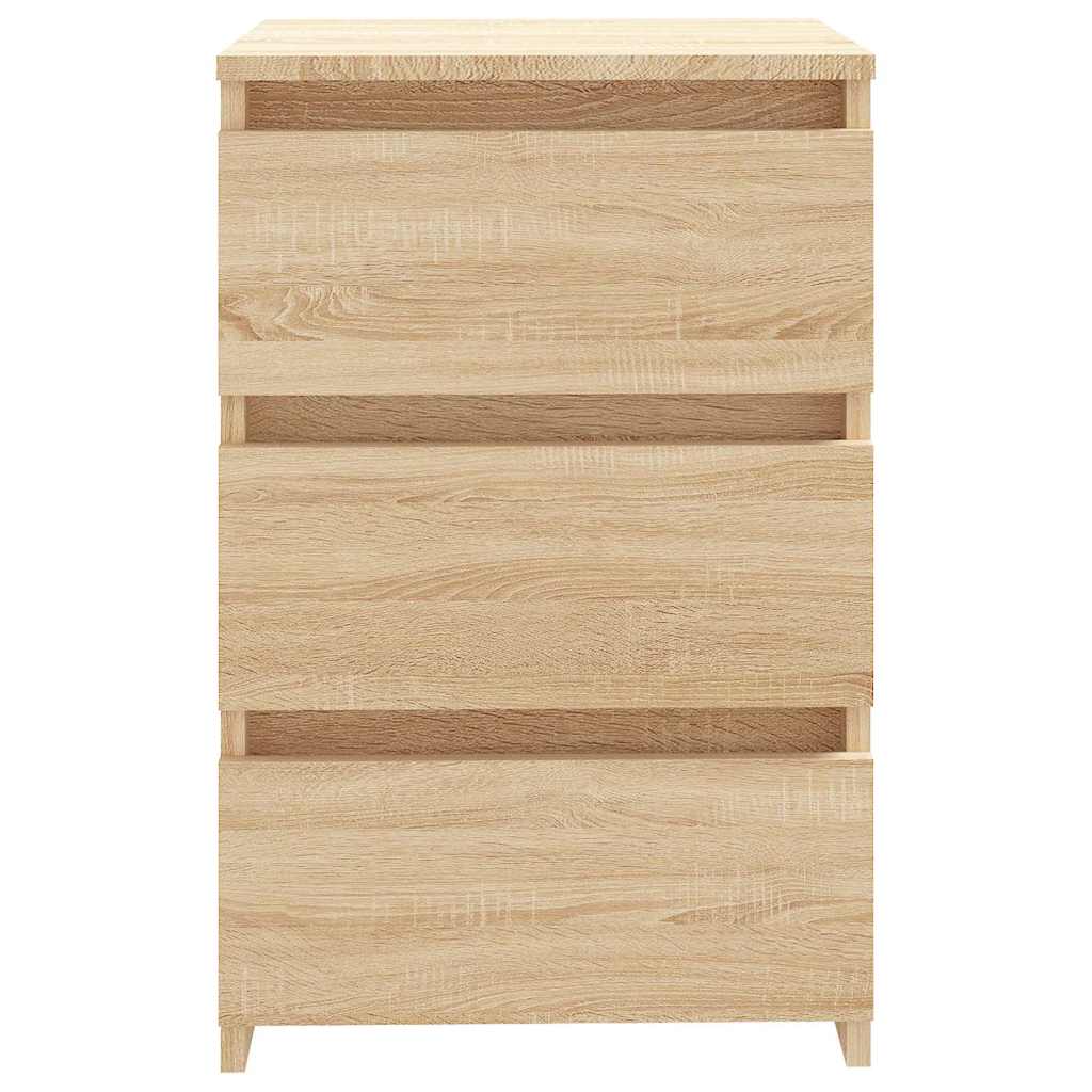 Vidaxl nachtkastje 40x35x62,5 cm bewerkt hout sonoma eikenkleurig