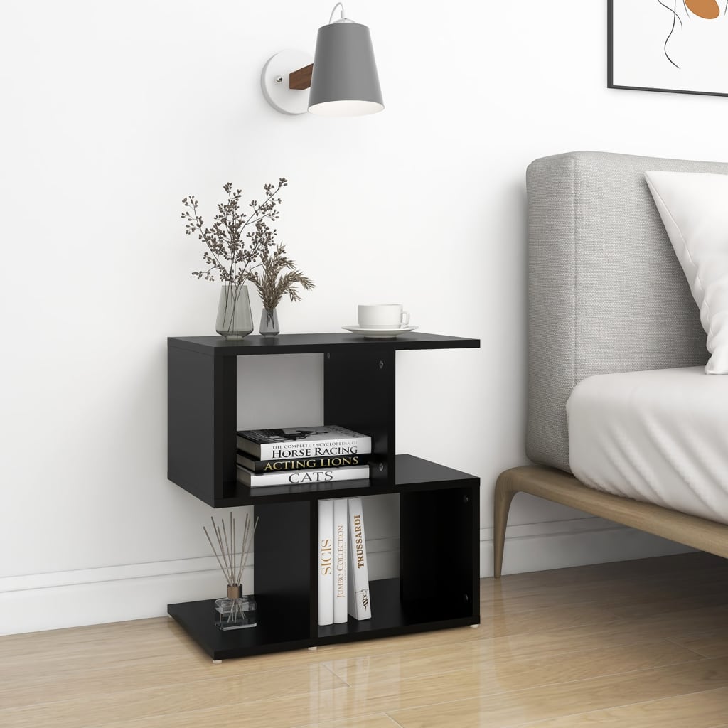 Vidaxl nachtkastjes 2 st 50x30x51,5 cm bewerkt hout zwart