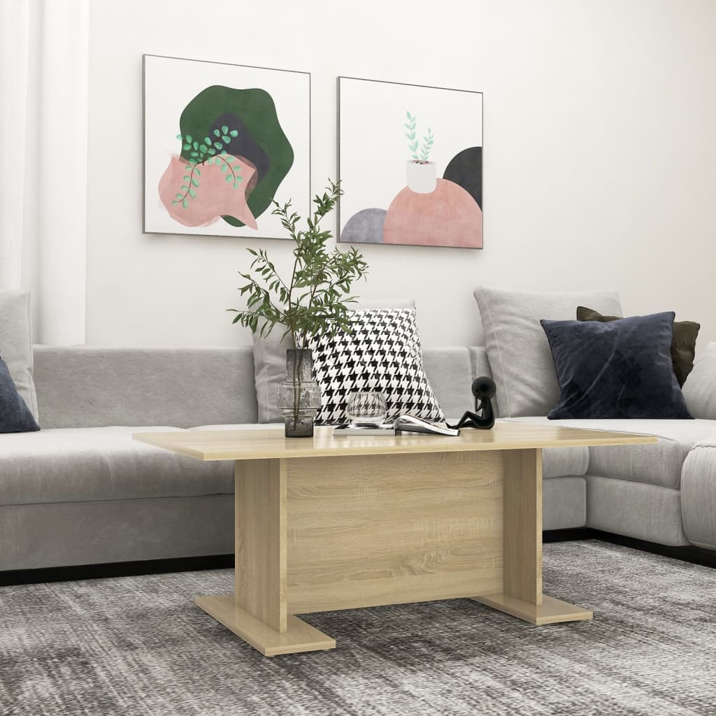 Vidaxl salontafel 103,5x60x40 cm bewerkt hout sonoma eikenkleurig