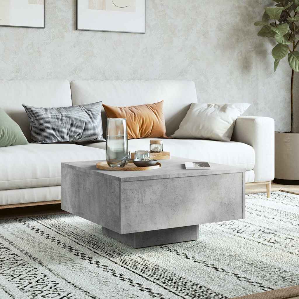 Vidaxl salontafel 60x60x31,5 cm bewerkt hout betongrijs