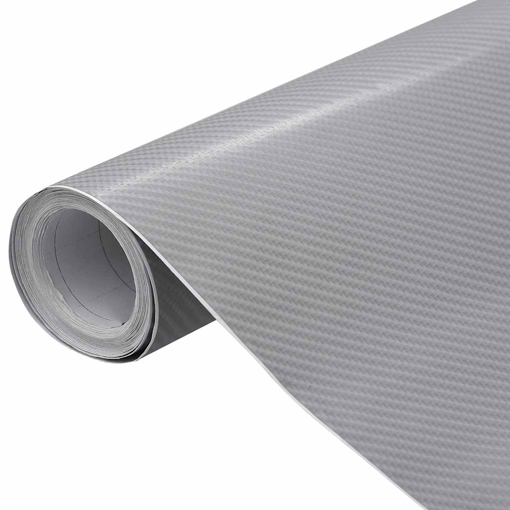Vidaxl 2 st autofolie 4d 100x150 cm + 50x150 cm zilverkleurig