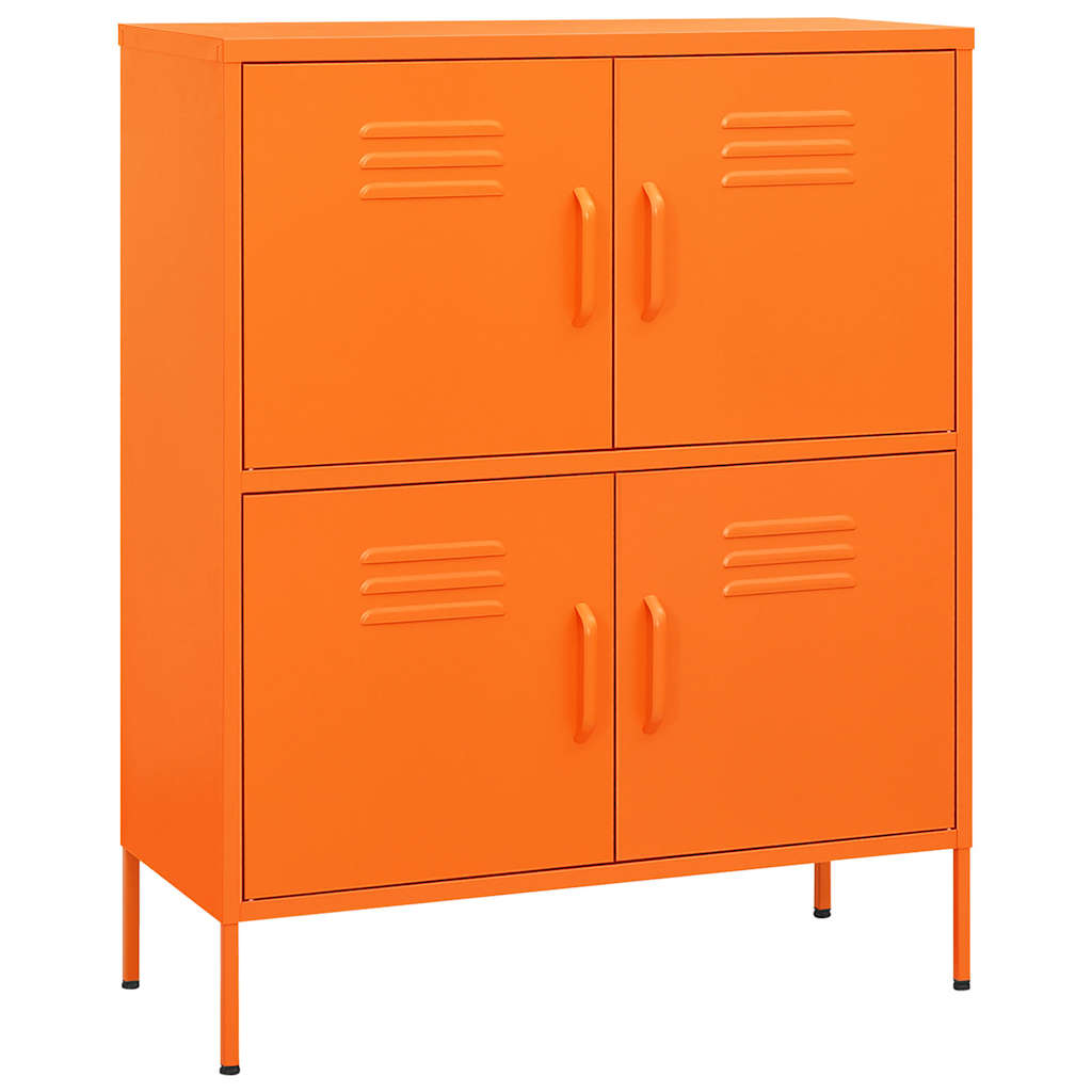 Vidaxl opbergkast 80x35x101,5 cm staal oranje
