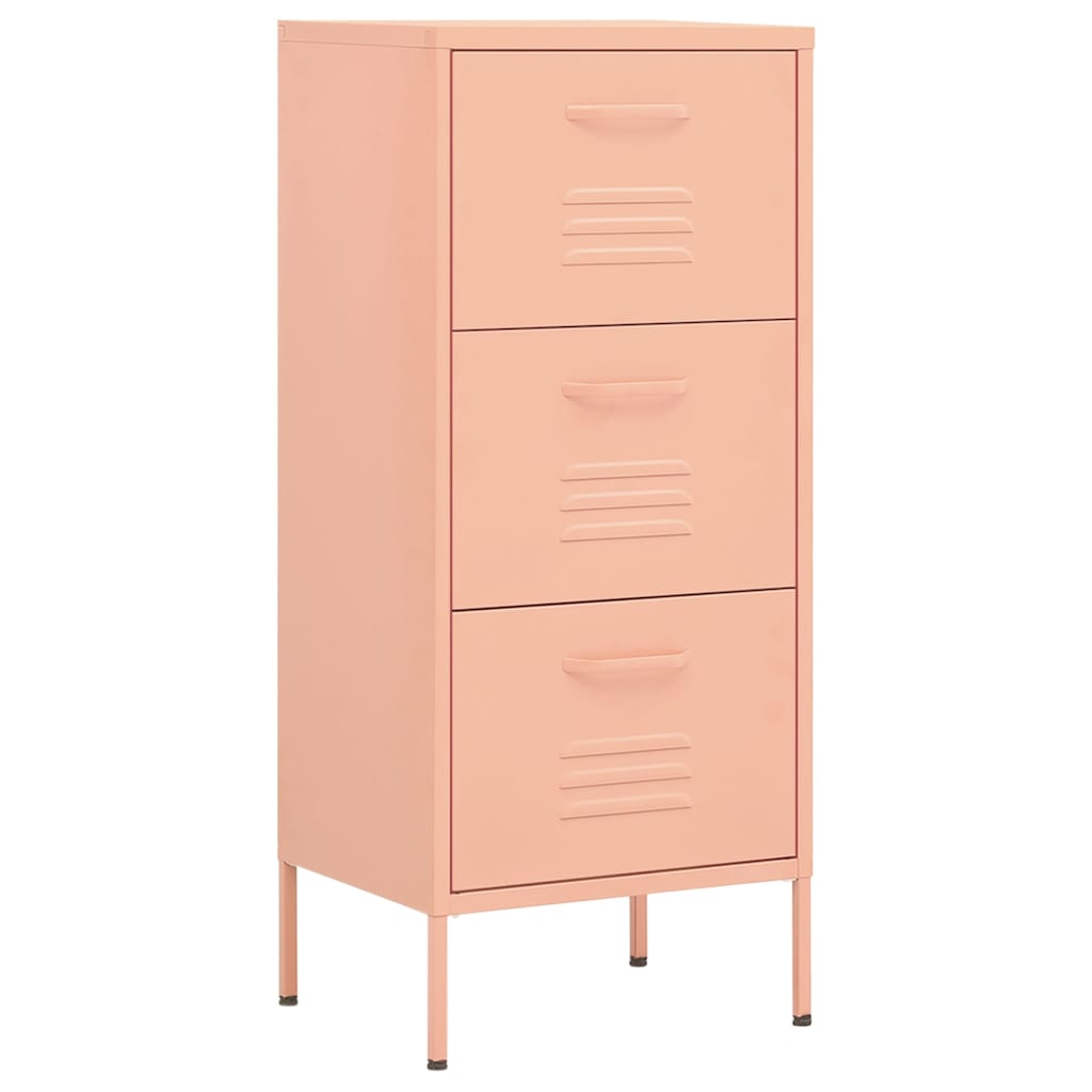 Vidaxl opbergkast 42,5x35x101,5 cm staal roze