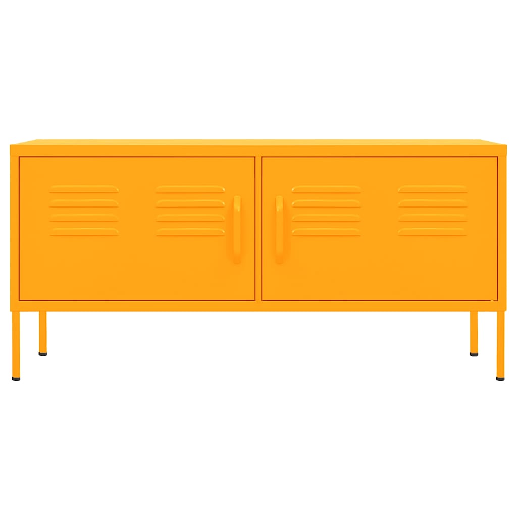Vidaxl tv-meubel 105x35x50 cm staal mosterdgeel