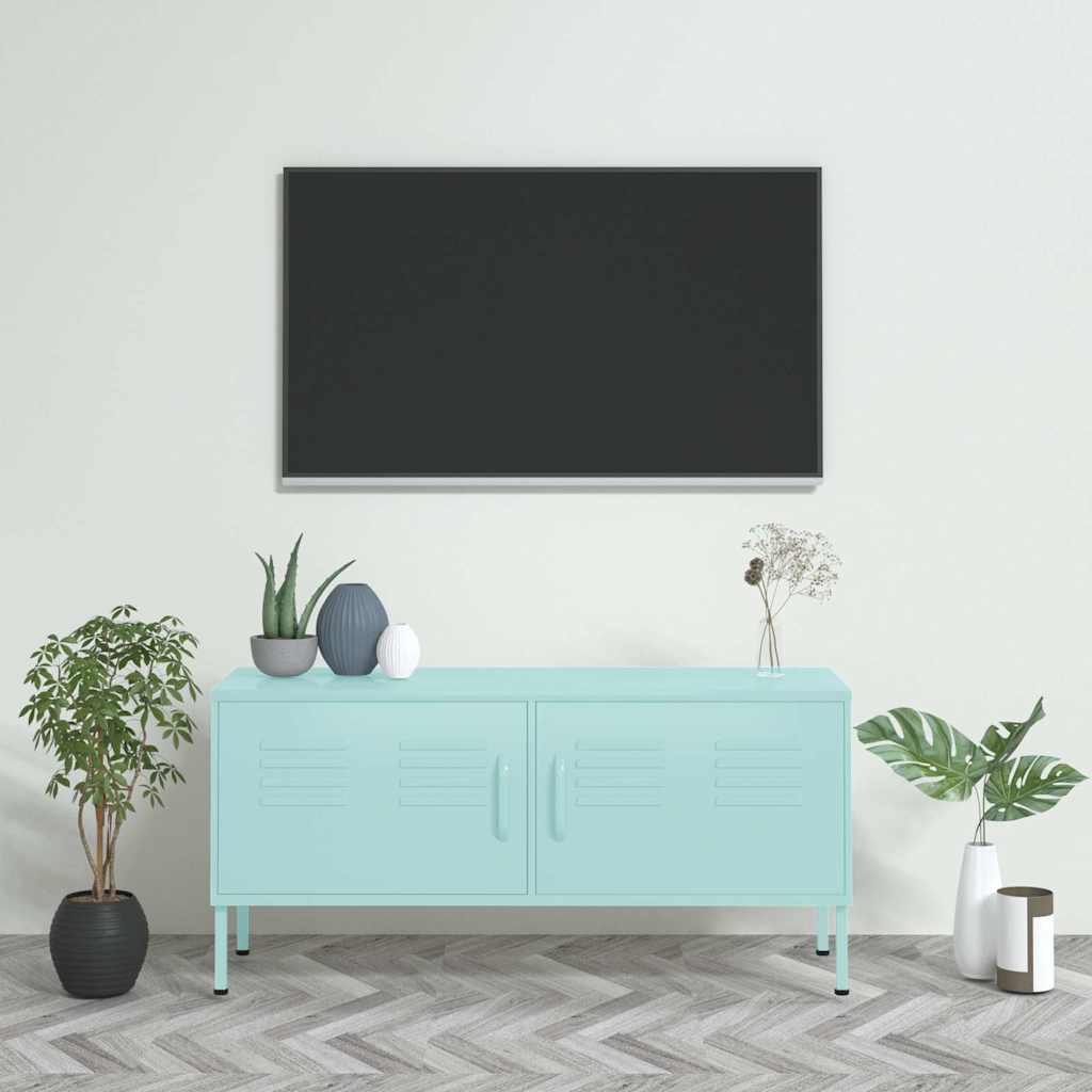 Vidaxl tv-meubel 105x35x50 cm staal mintkleurig