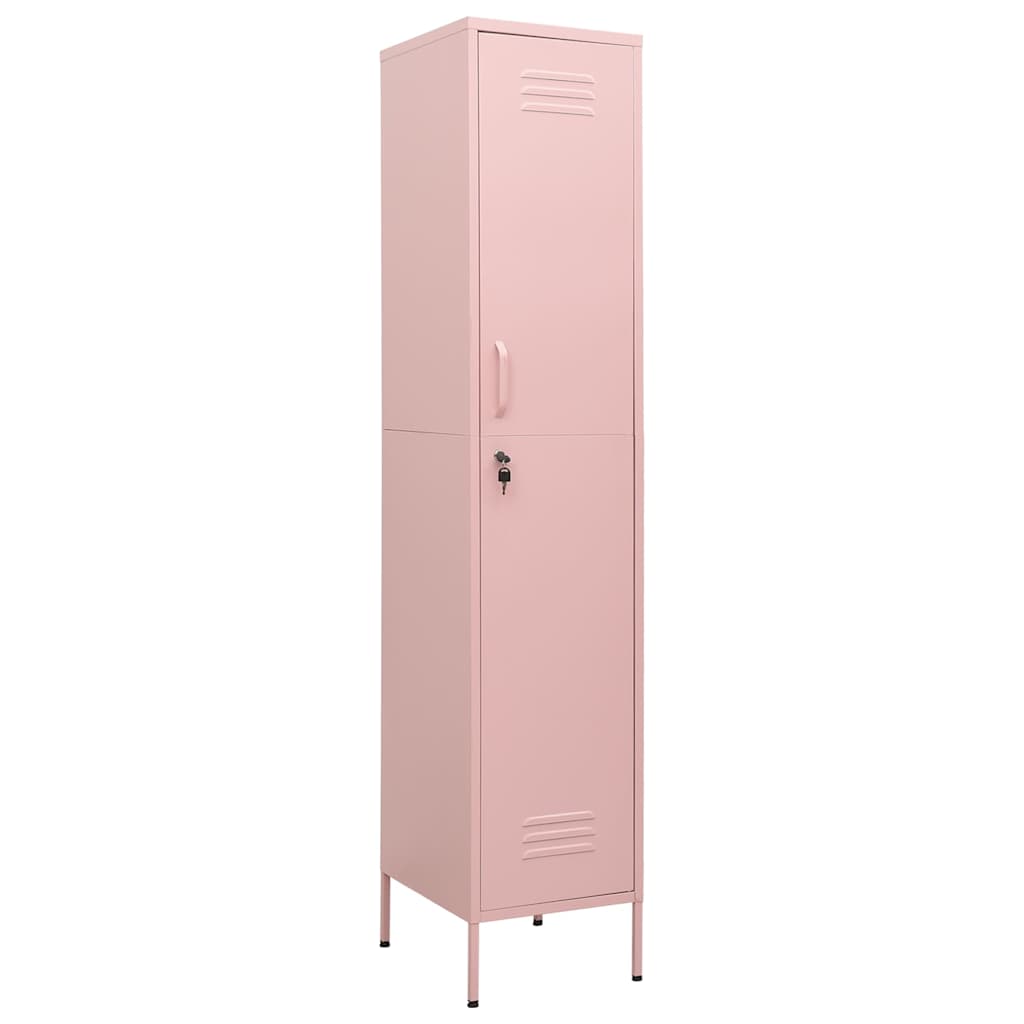 Vidaxl lockerkast 35x46x180 cm staal roze