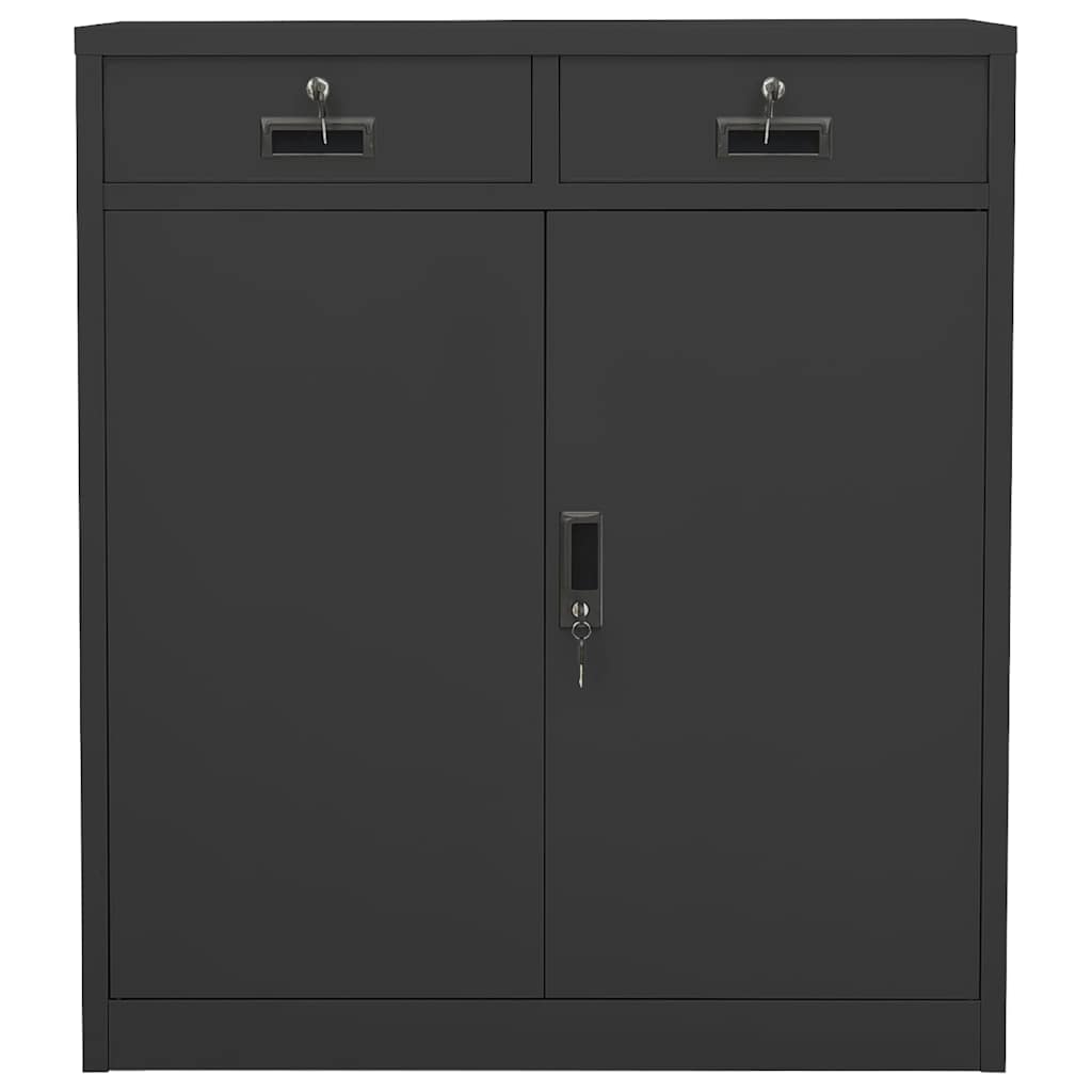 Vidaxl kantoorkast 90x40x102 cm staal antracietkleurig