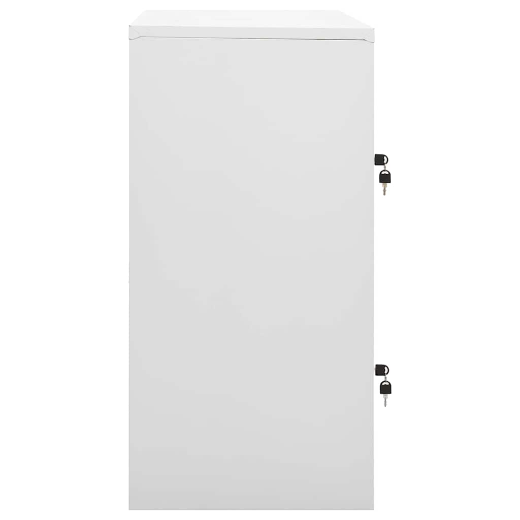 Vidaxl lockerkast 90x45x92,5 cm staal lichtgrijs en rood