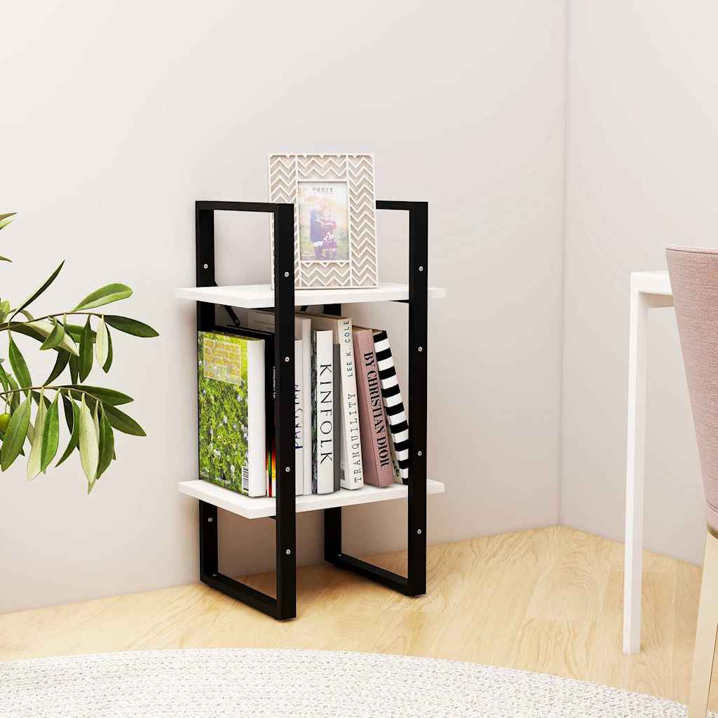 Vidaxl boekenkast met 2 schappen 40x30x70 cm massief grenenhout wit