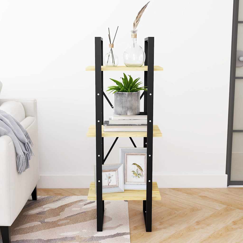 Vidaxl boekenkast met 3 schappen 40x30x105 cm massief grenenhout