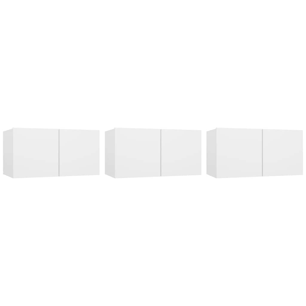 Vidaxl tv-hangkasten 3 st 60x30x30 cm wit