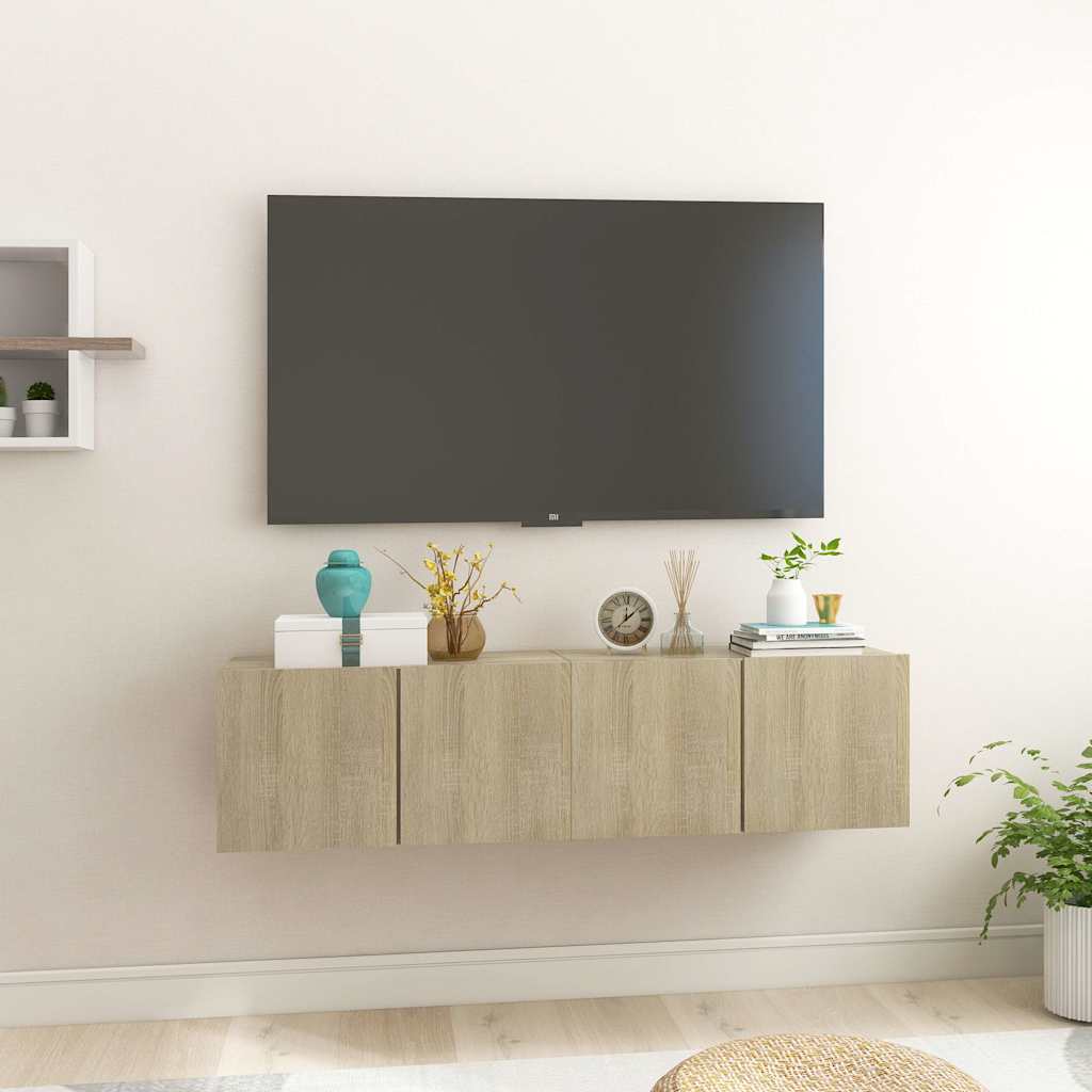 Vidaxl tv-hangmeubelen 2 st 60x30x30 cm sonoma eikenkleurig