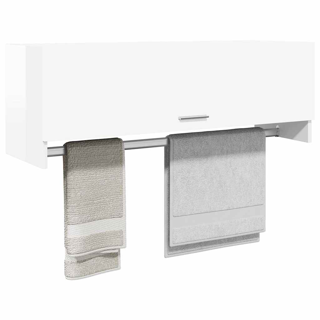 Vidaxl kledingkast 100x32,5x35 cm bewerkt hout hoogglans wit