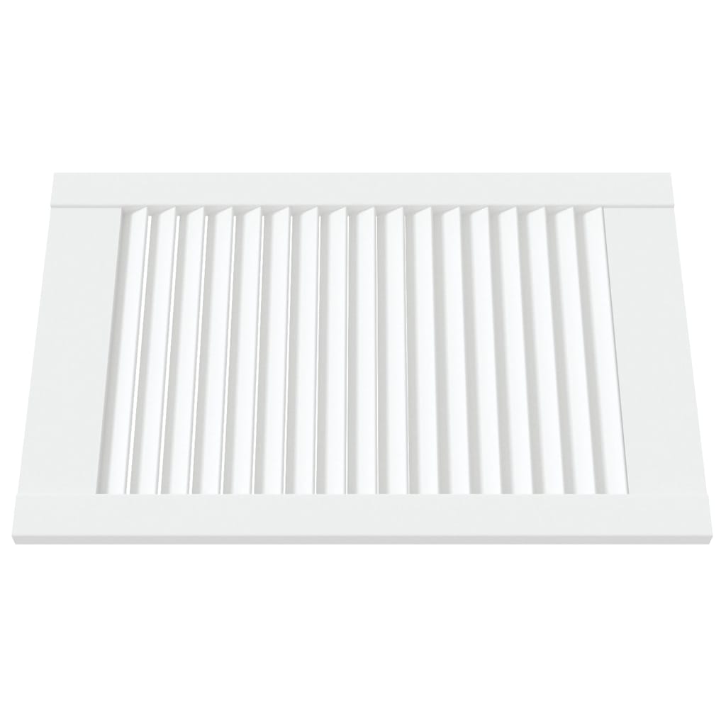 Vidaxl kastdeur met lamellen 61,5x39,4 cm massief grenenhout wit
