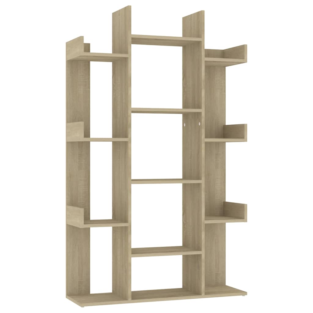 Vidaxl boekenkast 86x25,5x140 cm bewerkt hout sonoma eikenkleurig