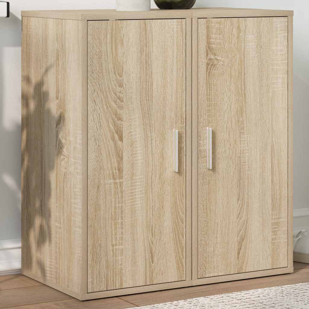 Vidaxl schoenenkasten 2 st 32x35x70 cm spaanplaat sonoma eikenkleurig