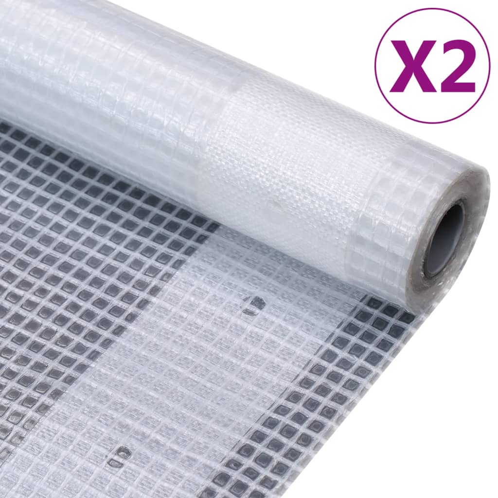 Vidaxl dekzeilen 2 st leno 260 g m² 2x5 m wit