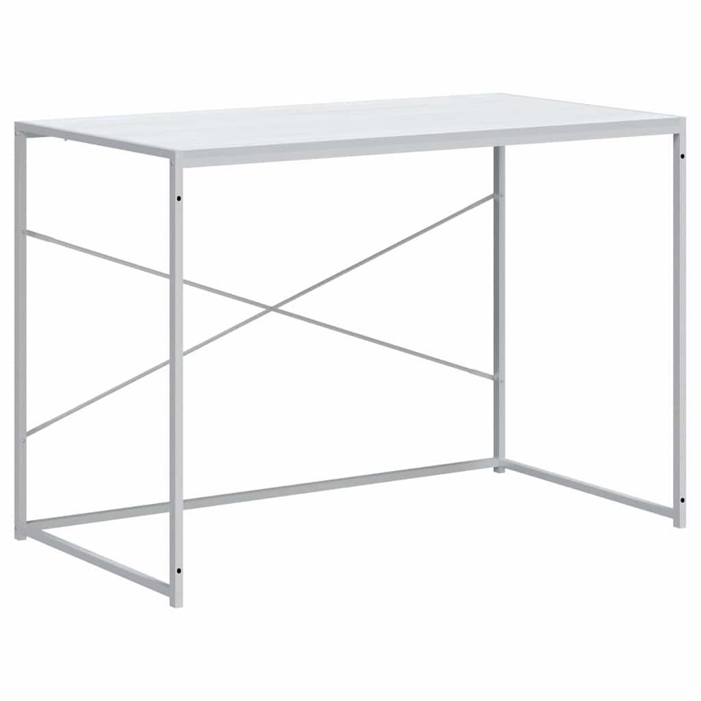 Vidaxl computerbureau 110x60x70 cm bewerkt hout wit