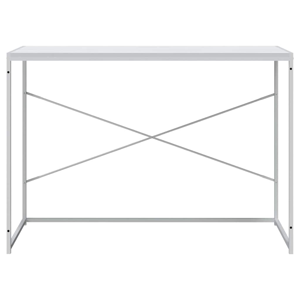 Vidaxl computerbureau 110x60x70 cm bewerkt hout wit