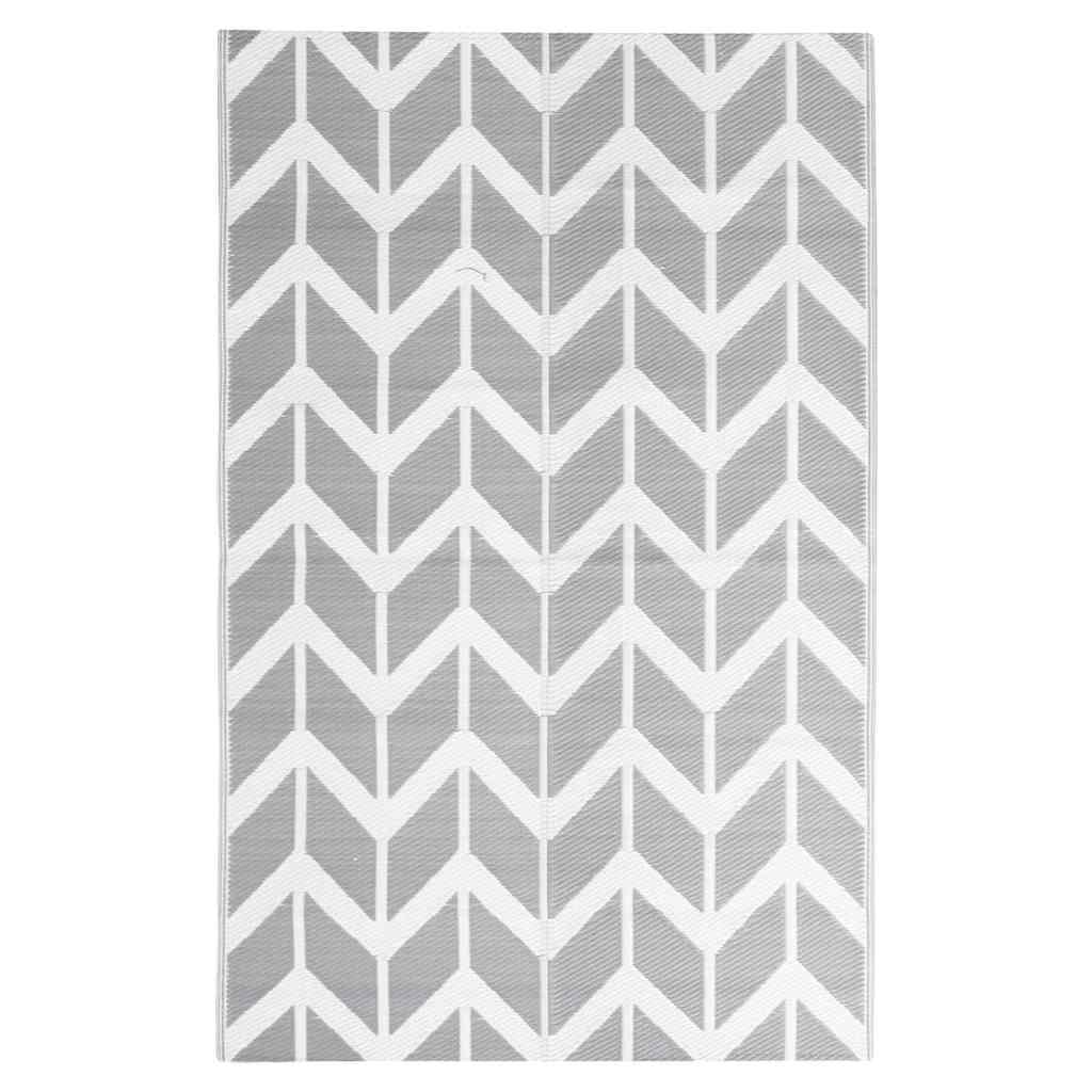 Vidaxl buitenkleed arakil 120x180 cm polypropeen grijs
