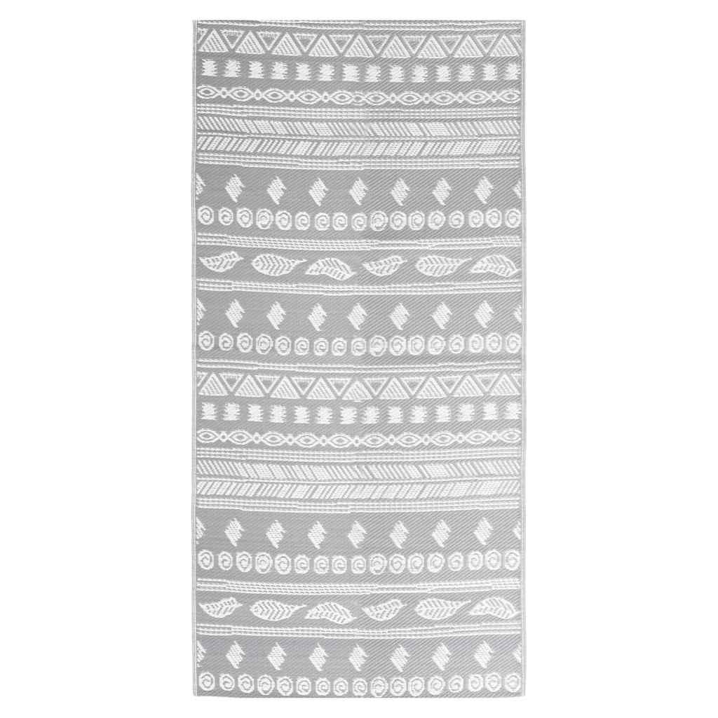 Vidaxl buitenkleed arakil 80x150 cm polypropeen grijs