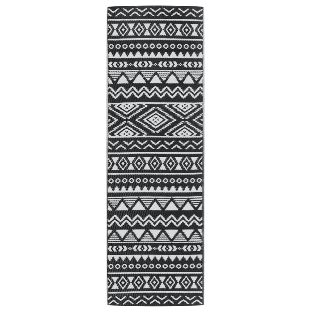 Vidaxl buitenkleed arakil 80x250 cm polypropeen zwart