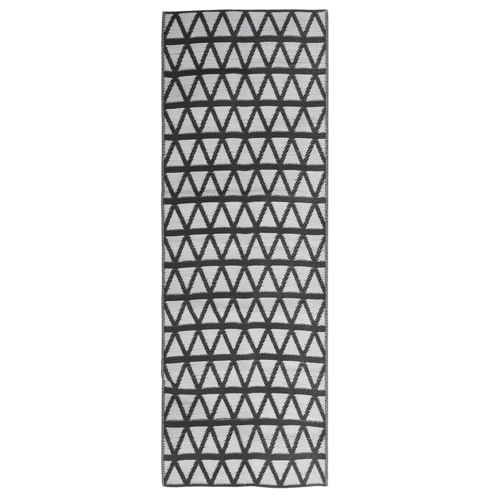 Vidaxl buitenkleed arakil 80x250 cm polypropeen zwart