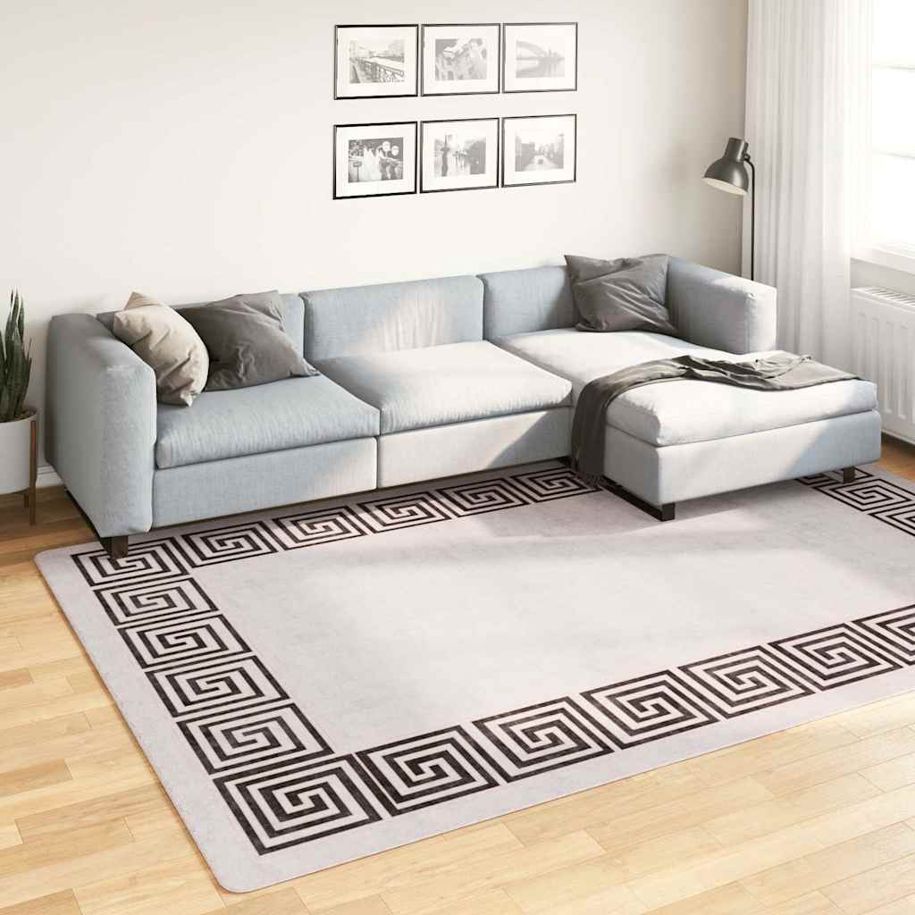 Vidaxl vloerkleed wasbaar anti-slip 190x300 cm lichtbeige