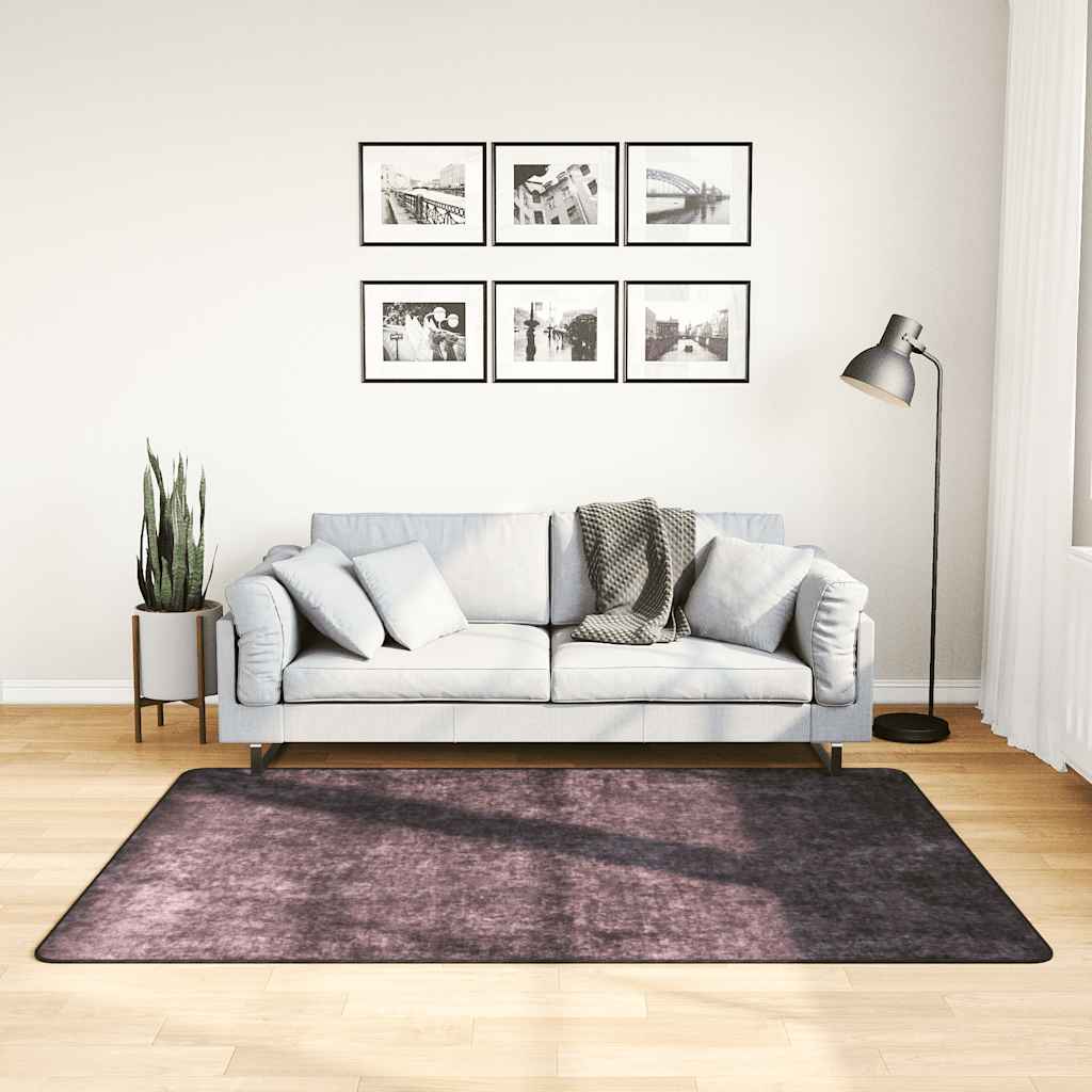 Vidaxl vloerkleed wasbaar anti-slip 120x180 cm antracietkleurig