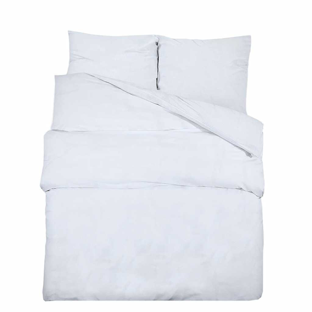 Vidaxl dekbedovertrekset 155x220 cm katoen wit