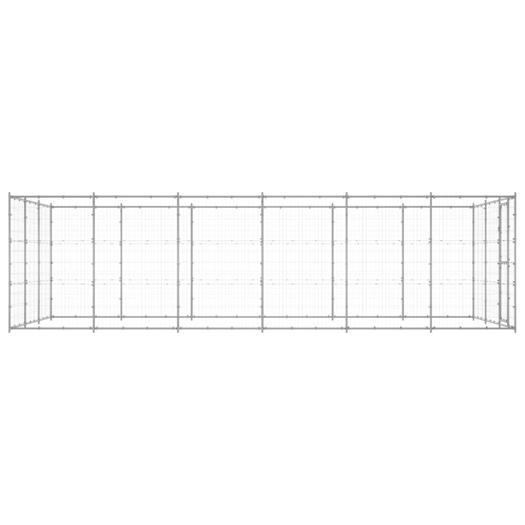 VidaXL Hondenkennel 21,78 m² gegalvaniseerd staal