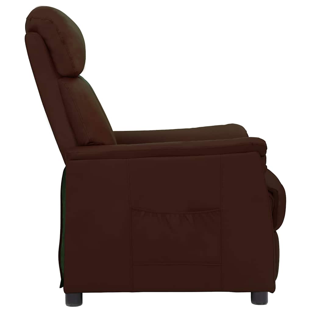 Vidaxl fauteuil verstelbaar kunstleer bruin