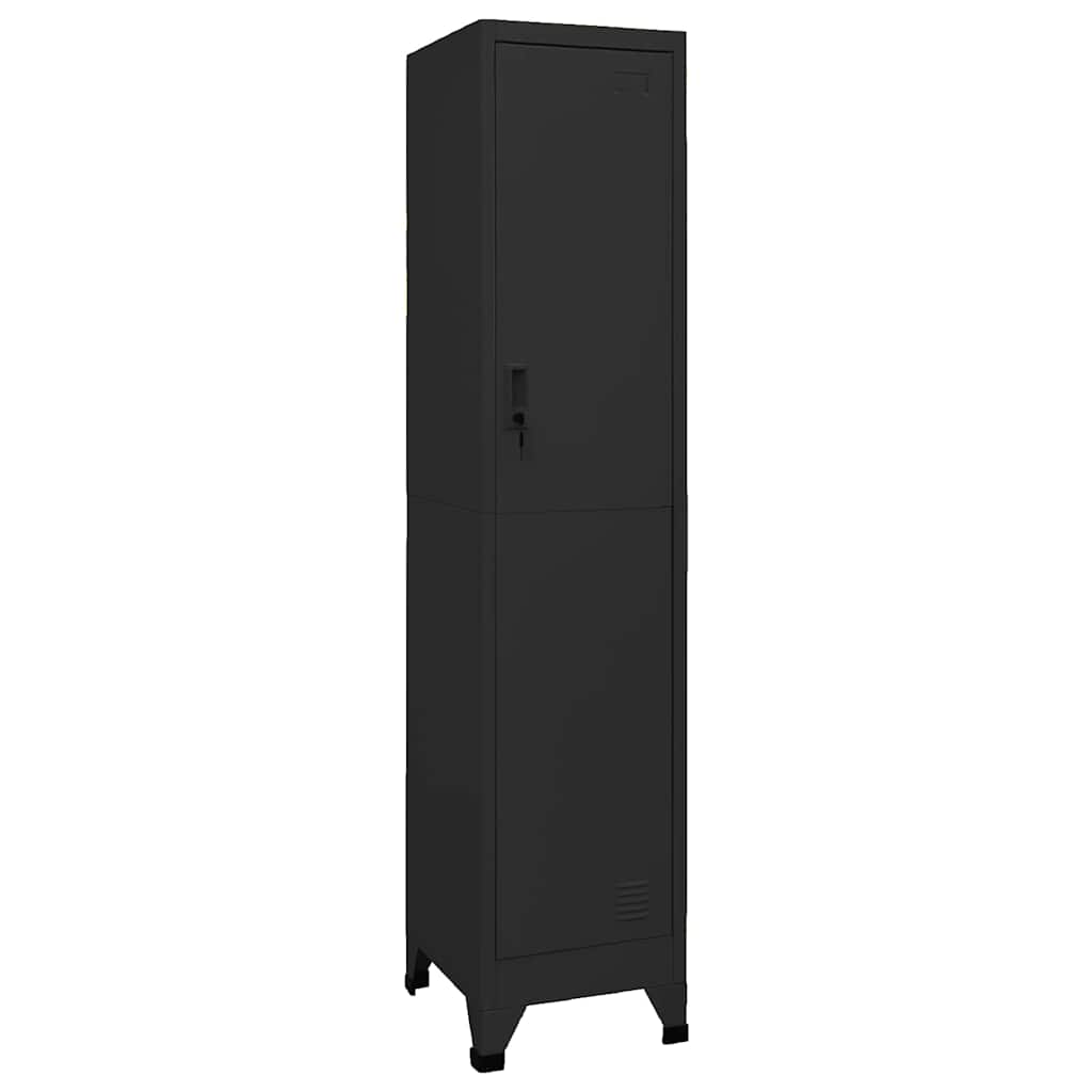Vidaxl lockerkast 38x45x180 cm staal zwart