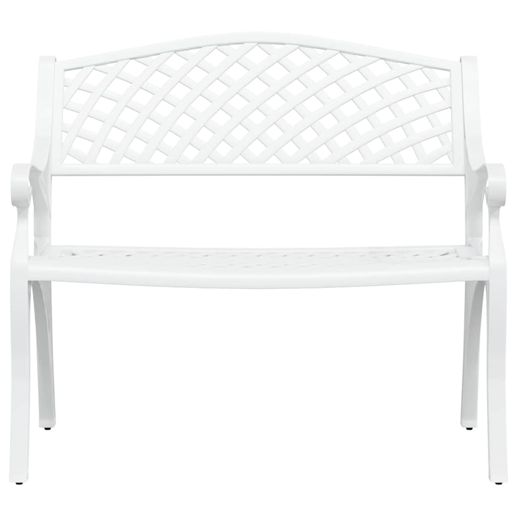 Vidaxl tuinbank 102 cm gietaluminium wit