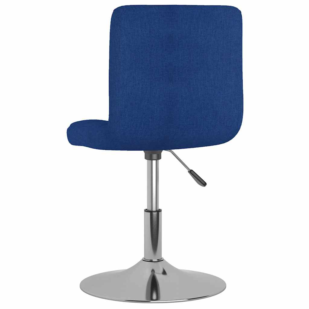 Vidaxl eetkamerstoel draaibaar stof blauw