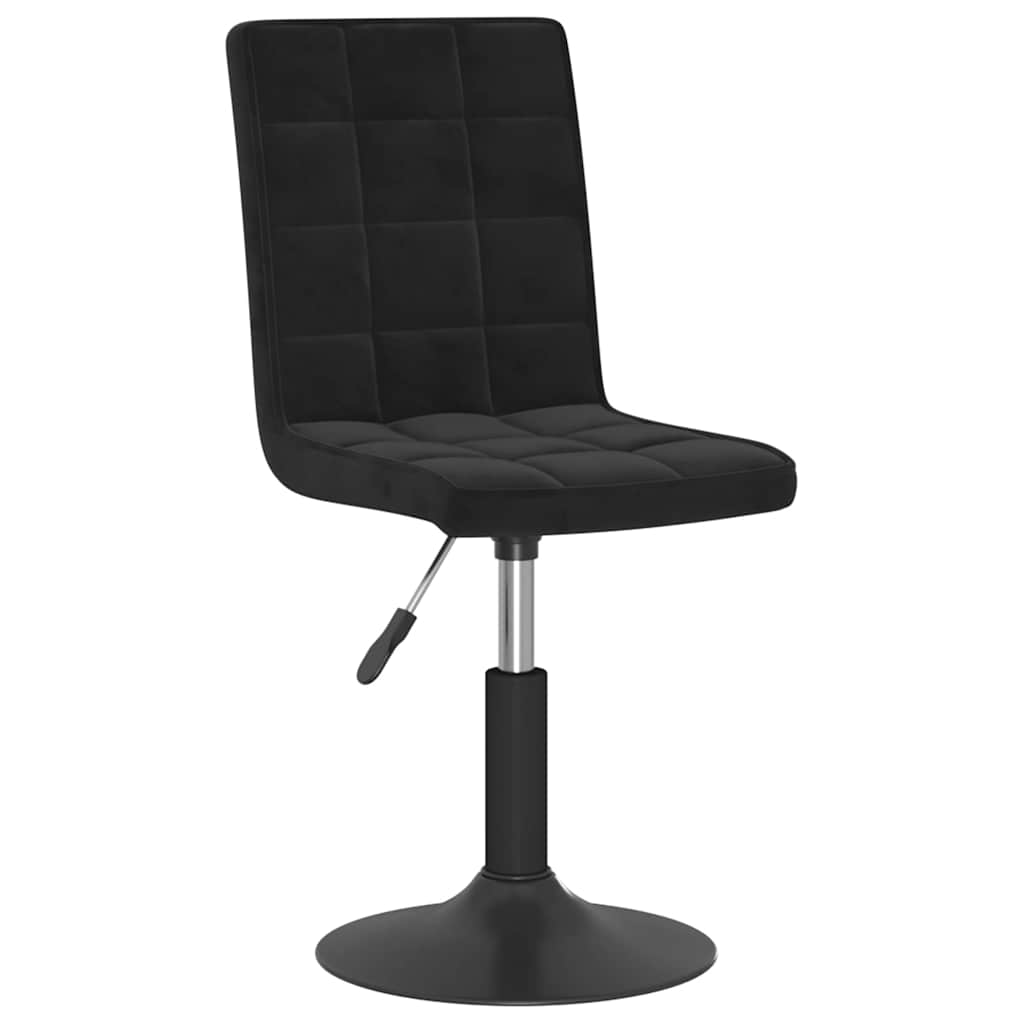 Vidaxl eetkamerstoelen draaibaar 4 st fluweel zwart