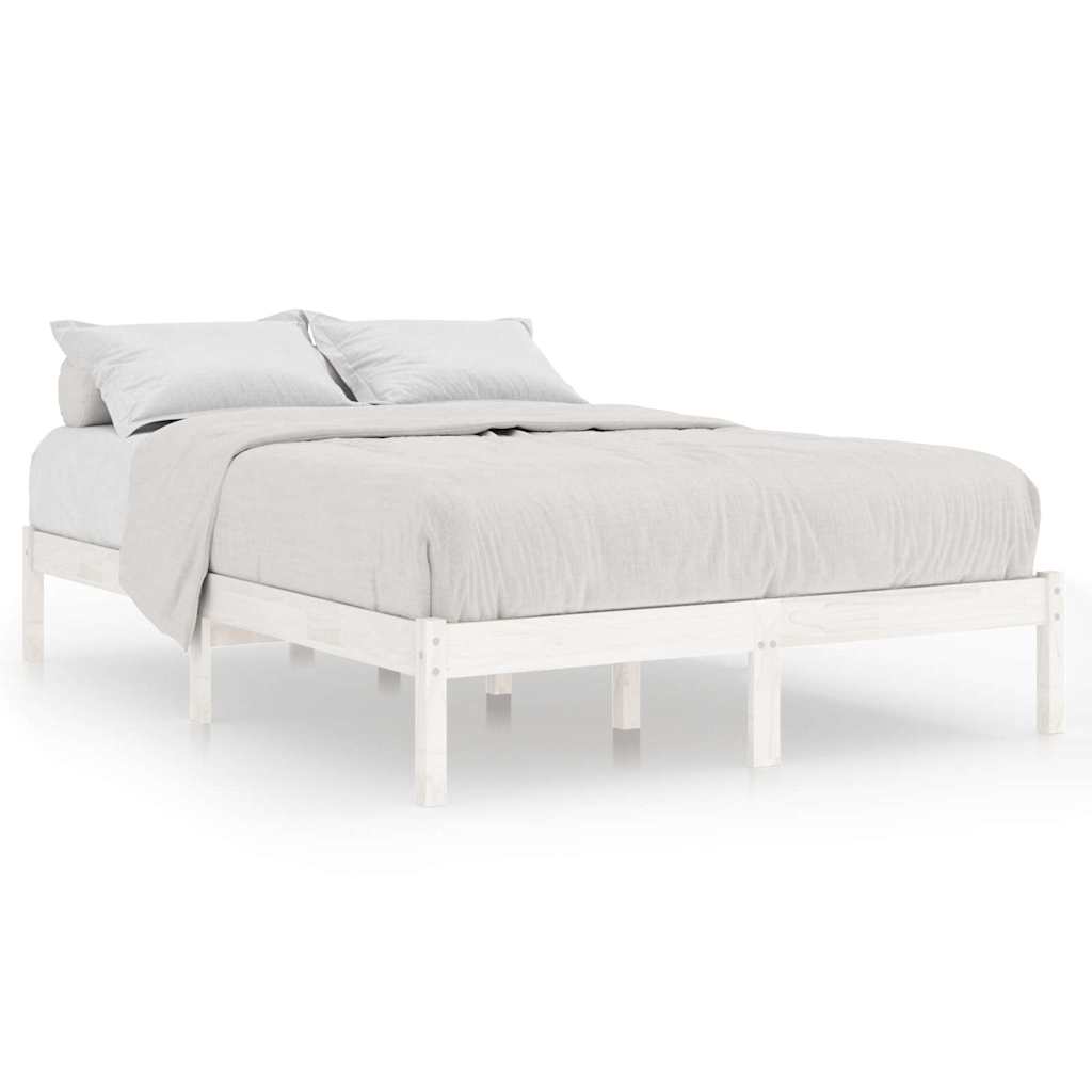 Vidaxl bedframe massief grenenhout wit 160x200 cm