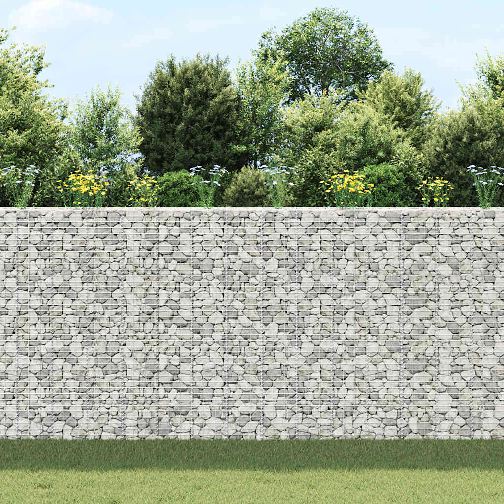 Vidaxl schanskorf plantenbakken 3 st verhoogd 30x30x200 cm ijzer