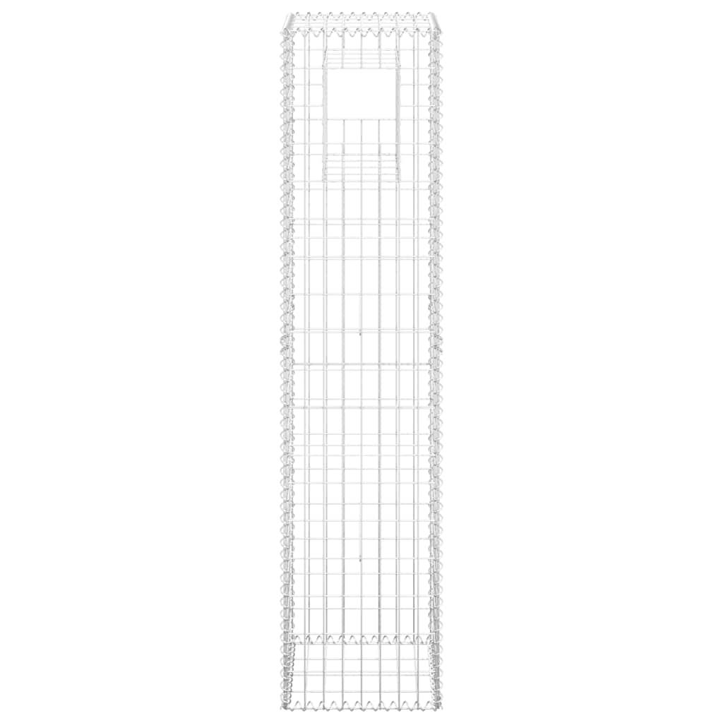 Vidaxl schanskorf paal 40x40x180 cm ijzer
