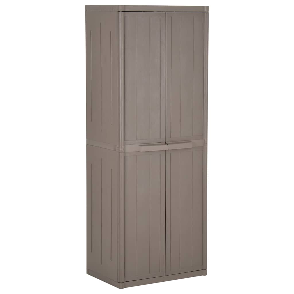 Vidaxl tuinkast 65x45x172 cm polypropyleen hout-look bruin