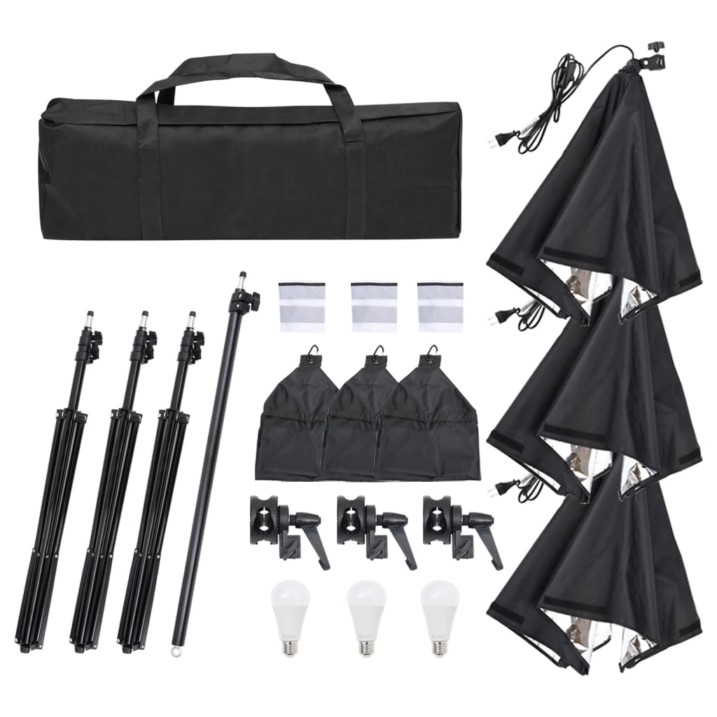 Vidaxl fotostudioset met verlichtingsset, achtergrond en reflector