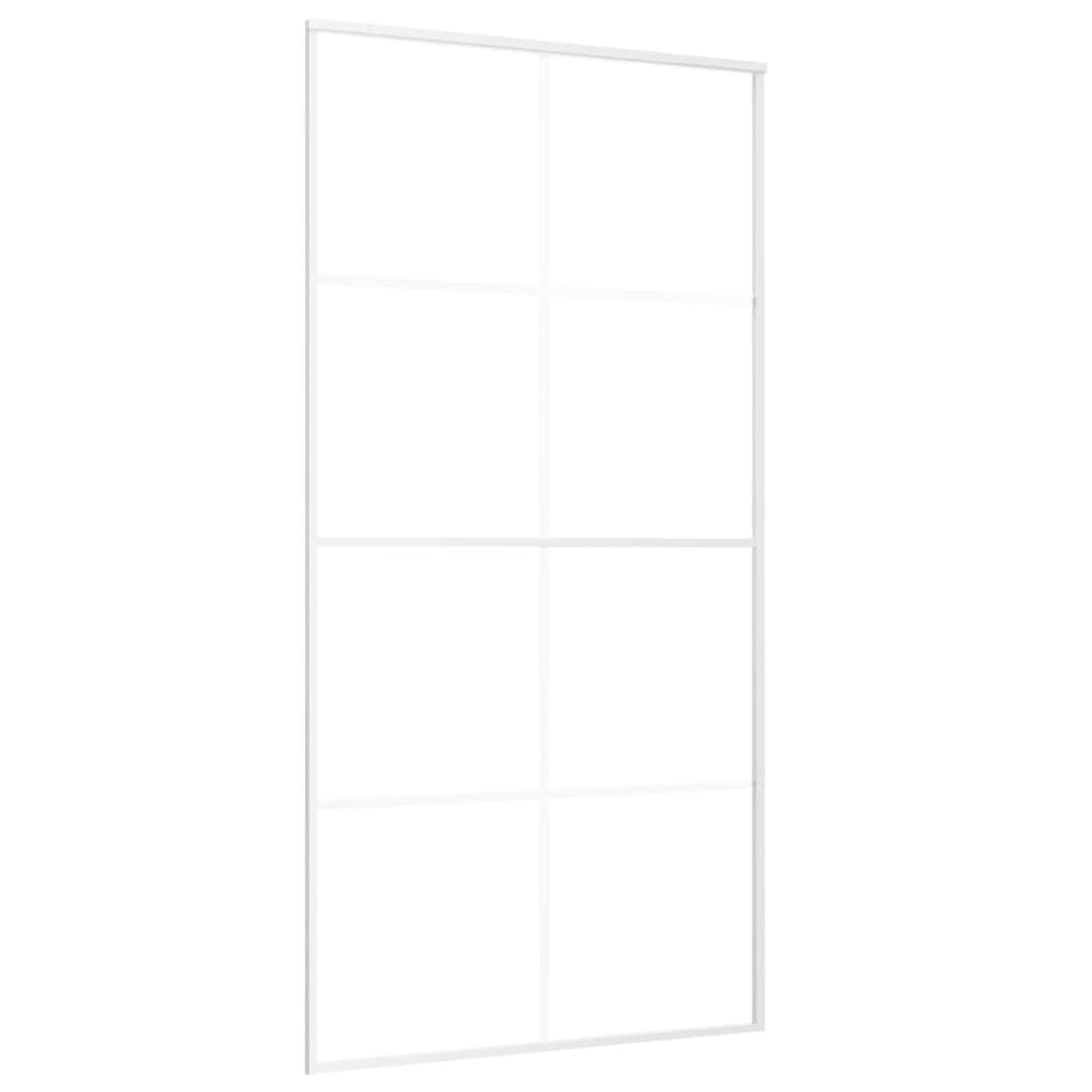 Vidaxl schuifdeur 102,5x205 cm mat esg-glas en aluminium wit