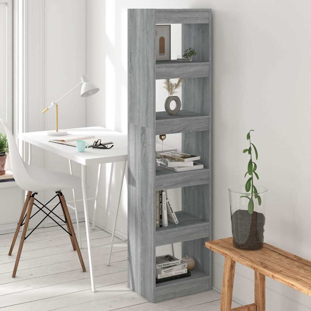 Vidaxl boekenkast kamerscherm 40x30x166 cm grijs sonoma eikenkleurig