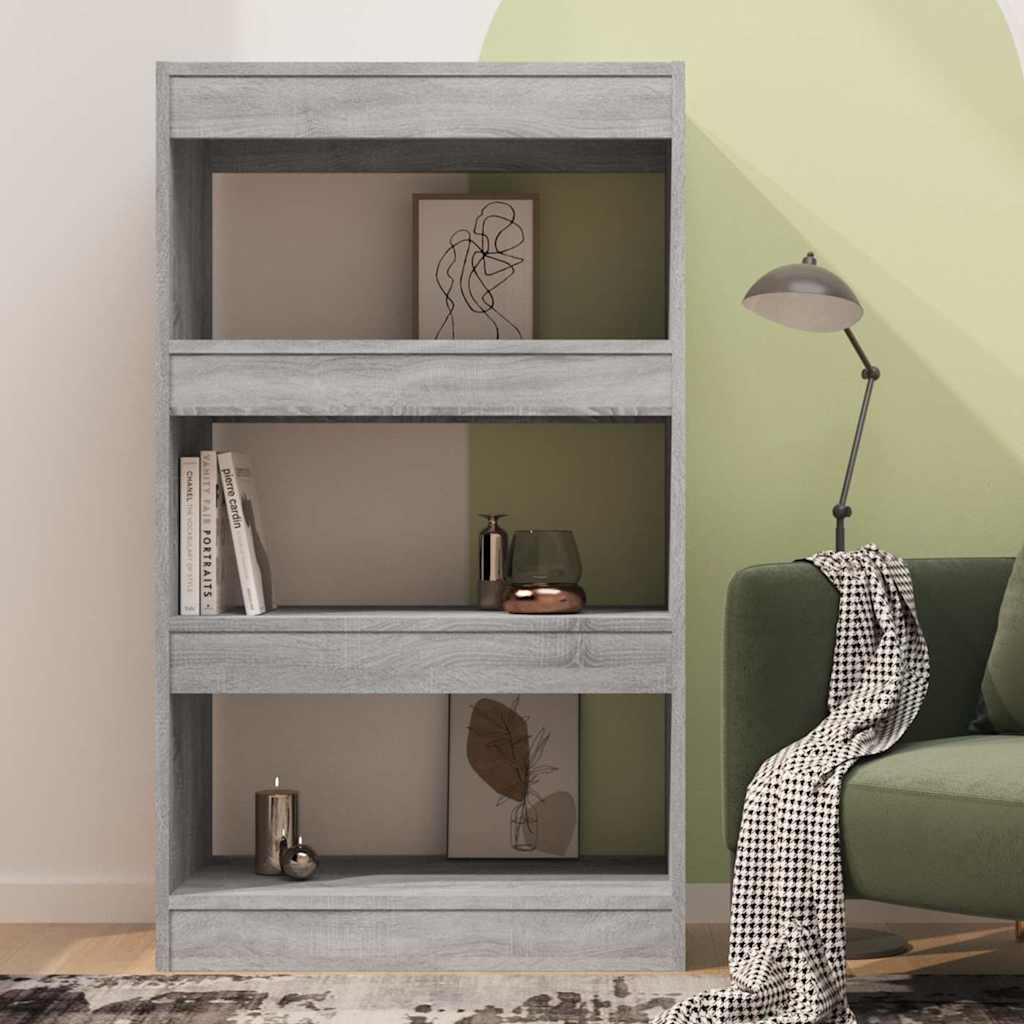 Vidaxl boekenkast kamerscherm 60x30x103 cm spaanplaat grijs sonoma
