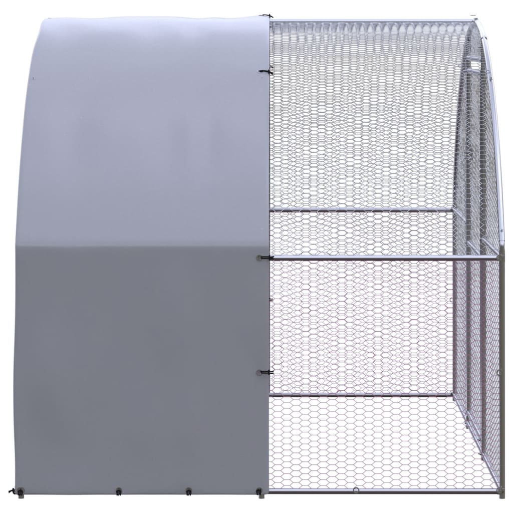 Vidaxl kippenren 3x2x2 m gegalvaniseerd staal