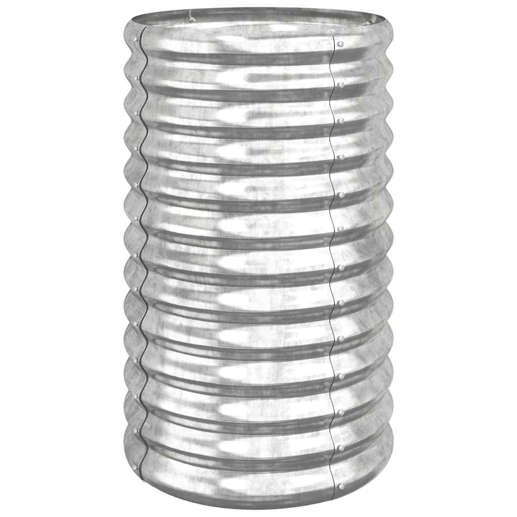 Vidaxl plantenbak 40x40x68 cm gegalvaniseerd staal zilverkleurig