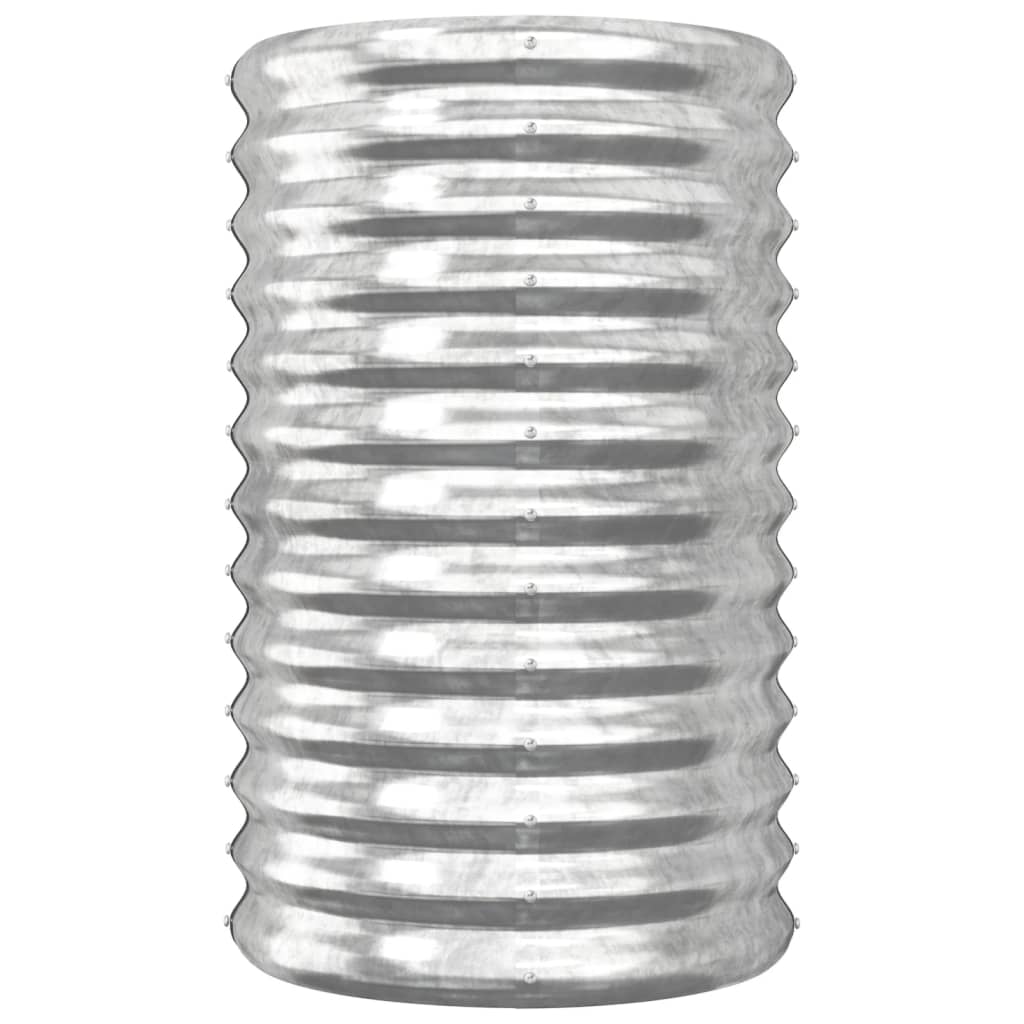 Vidaxl plantenbak 40x40x68 cm gegalvaniseerd staal zilverkleurig