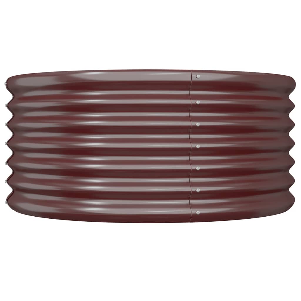 Vidaxl plantenbak 80x80x36 cm gegalvaniseerd staal bruin