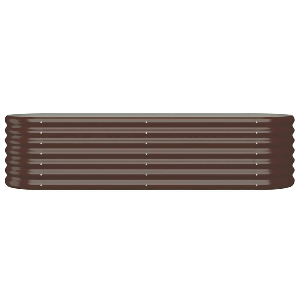 Vidaxl plantenbak 152x40x36 cm gegalvaniseerd staal bruin