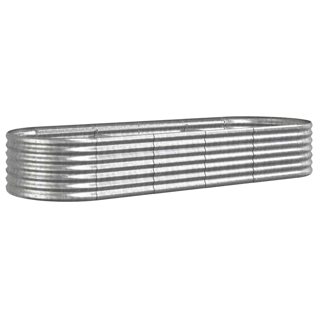Vidaxl plantenbak 224x80x36 cm gegalvaniseerd staal zilverkleurig